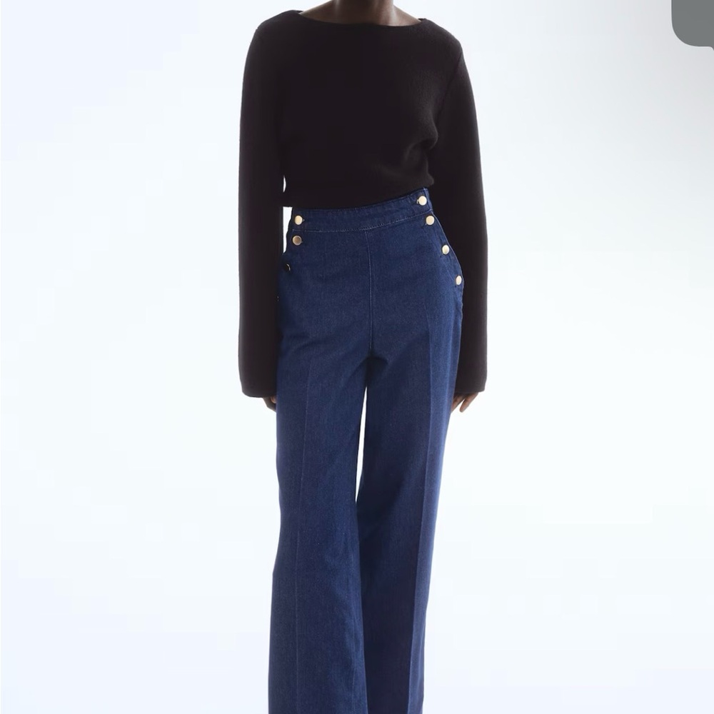 H&M Women's High Rise Jeans - Dark Blue